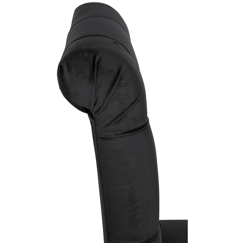 Juego de 2 sillas de comedor Lisburn en terciopelo negro