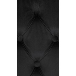 Juego de 2 sillas de comedor Lisburn en terciopelo negro