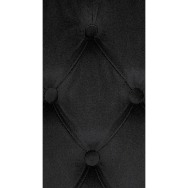 Juego de 2 sillas de comedor Lisburn en terciopelo negro