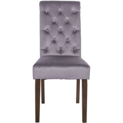 Juego de 2 sillas de comedor Lisburn en terciopelo gris oscuro Juego de 2 sillas de comedor Lisburn en terciopelo gris oscuro