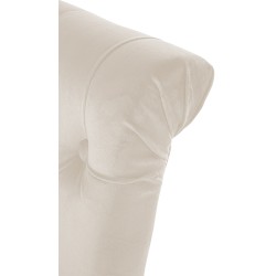 Juego de 2 sillas de comedor de terciopelo color crema Lisburn Juego de 2 sillas de comedor de terciopelo color crema Lisburn
