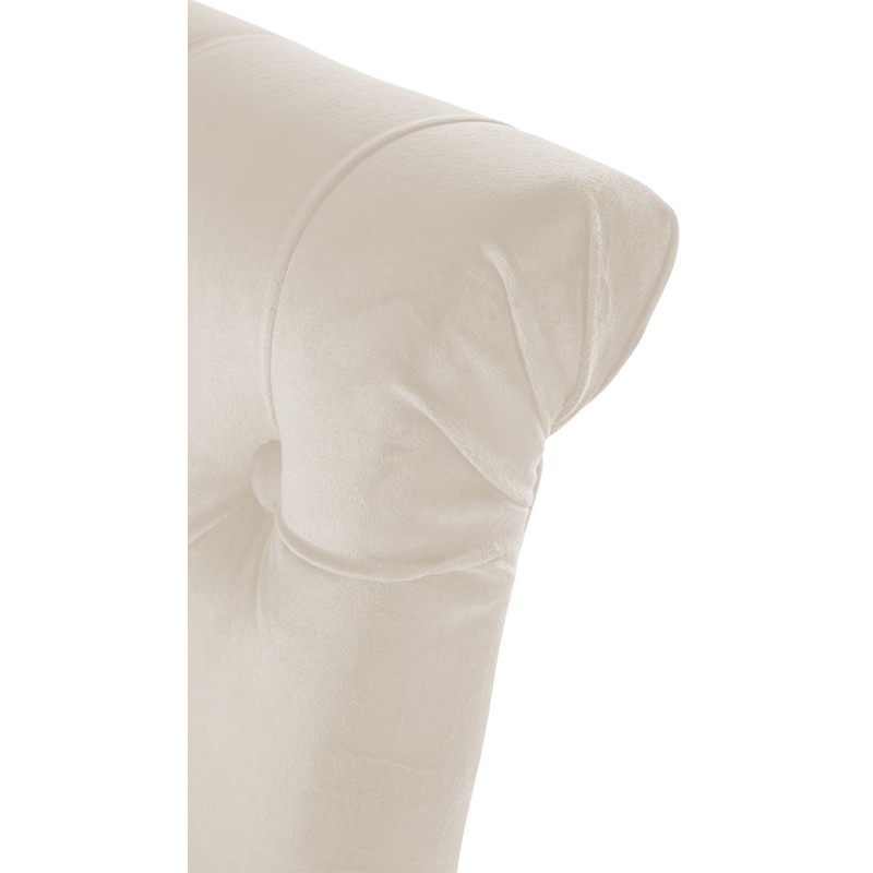Juego de 2 sillas de comedor de terciopelo color crema Lisburn