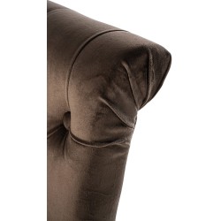 Juego de 2 sillas de comedor Lisburn en terciopelo marrón Juego de 2 sillas de comedor Lisburn en terciopelo marrón