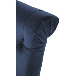 Juego de 2 sillas de comedor Lisburn en terciopelo azul Juego de 2 sillas de comedor Lisburn en terciopelo azul