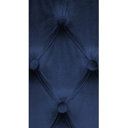Juego de 2 sillas de comedor Lisburn en terciopelo azul Juego de 2 sillas de comedor Lisburn en terciopelo azul