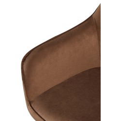 Silla de comedor Boise en terciopelo marrón Silla de comedor Boise en terciopelo marrón