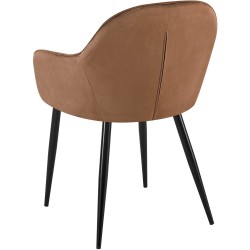 Silla de comedor Boise en terciopelo marrón Silla de comedor Boise en terciopelo marrón