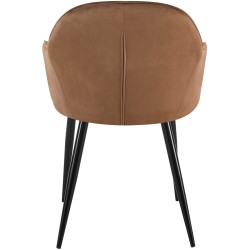 Silla de comedor Boise en terciopelo marrón Silla de comedor Boise en terciopelo marrón