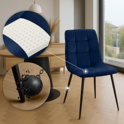Silla de comedor azul oscuro Antibes