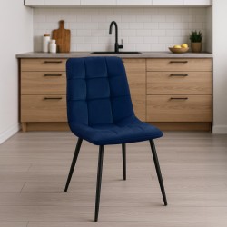 Silla de comedor azul oscuro Antibes Silla de comedor azul oscuro Antibes