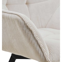 Silla de comedor Jordi Cord color crema Silla de comedor Jordi Cord color crema