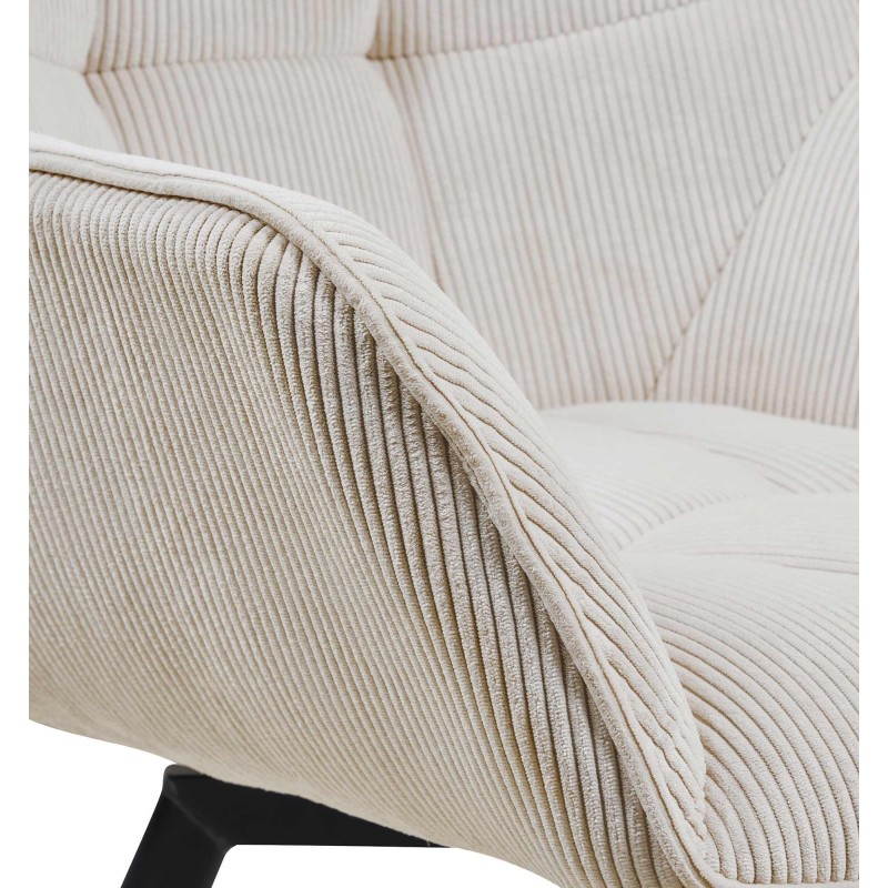 Silla de comedor Jordi Cord color crema