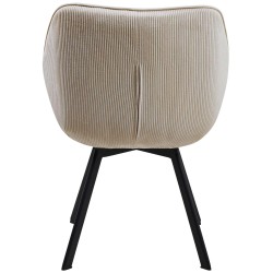 Silla de comedor Jordi Cord color crema Silla de comedor Jordi Cord color crema