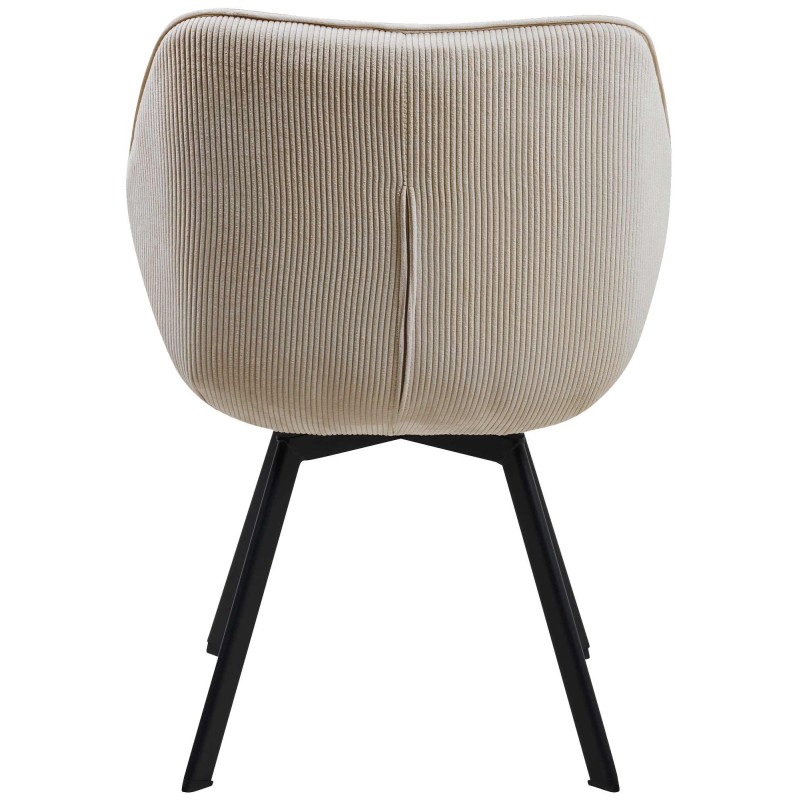 Silla de comedor Jordi Cord color crema