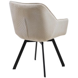 Silla de comedor Jordi Cord color crema Silla de comedor Jordi Cord color crema