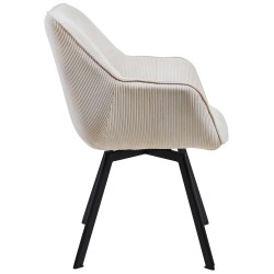 Silla de comedor Jordi Cord color crema Silla de comedor Jordi Cord color crema