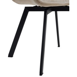 Silla de comedor Jordi Cord color crema Silla de comedor Jordi Cord color crema