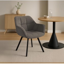 Silla de comedor Jordi Cord marrón Silla de comedor Jordi Cord marrón