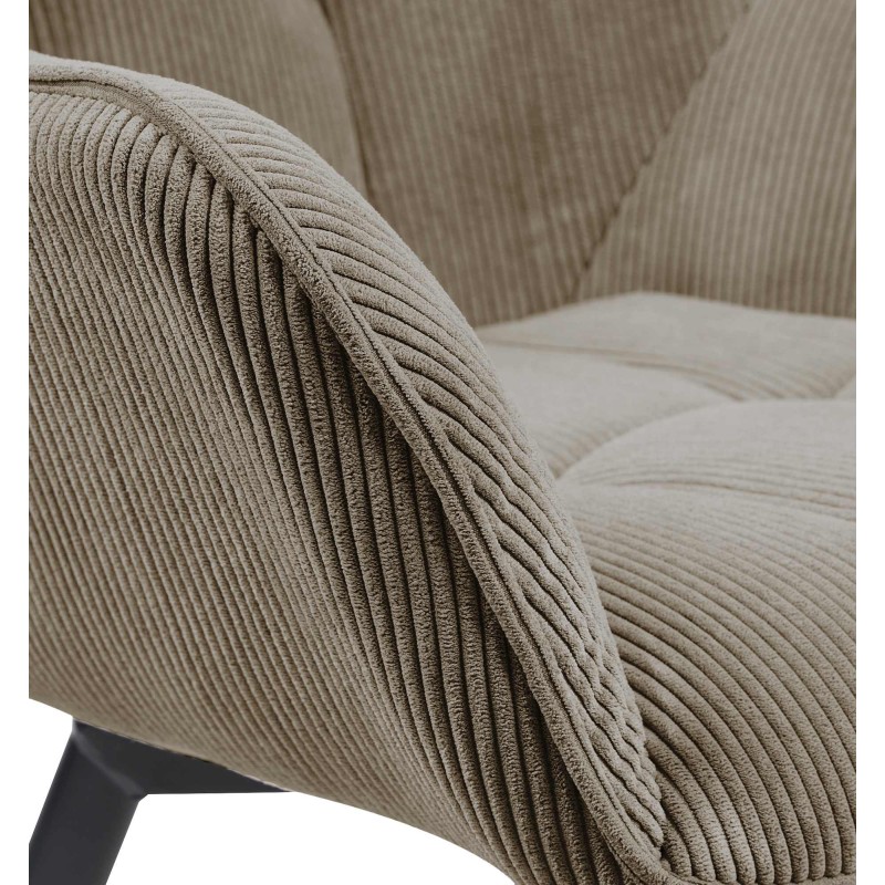 Silla de comedor Jordi Cord marrón