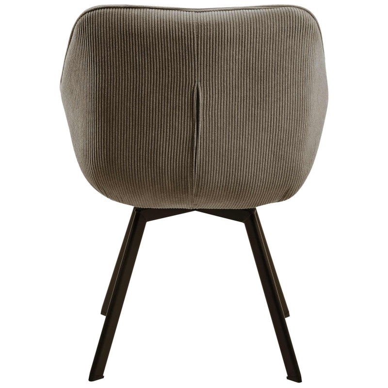 Silla de comedor Jordi Cord marrón