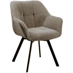 Silla de comedor Jordi Cord marrón Silla de comedor Jordi Cord marrón