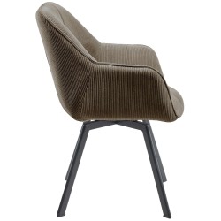 Silla de comedor Jordi Cord marrón Silla de comedor Jordi Cord marrón