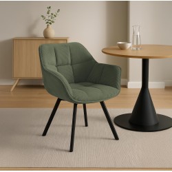 Silla de comedor verde Jordi Cord Silla de comedor verde Jordi Cord