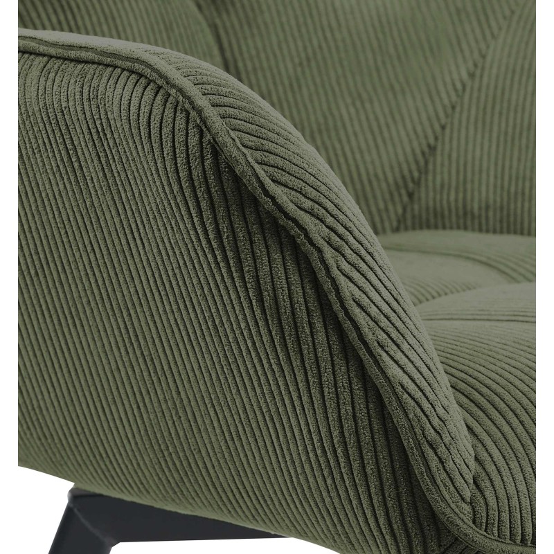 Silla de comedor verde Jordi Cord