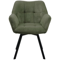 Silla de comedor verde Jordi Cord Silla de comedor verde Jordi Cord