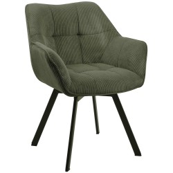 Silla de comedor verde Jordi Cord Silla de comedor verde Jordi Cord