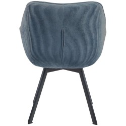 Silla de comedor azul Jordi Cord Silla de comedor azul Jordi Cord