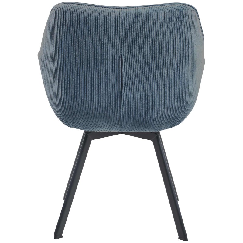 Silla de comedor azul Jordi Cord