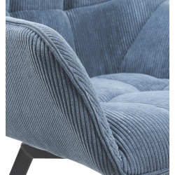Silla de comedor azul Jordi Cord Silla de comedor azul Jordi Cord