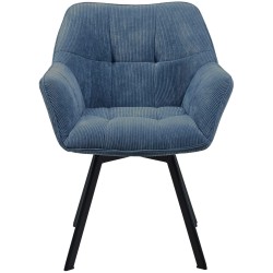 Silla de comedor azul Jordi Cord Silla de comedor azul Jordi Cord