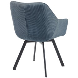 Silla de comedor azul Jordi Cord Silla de comedor azul Jordi Cord