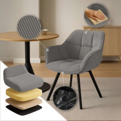 Silla de comedor Jordi Cord gris