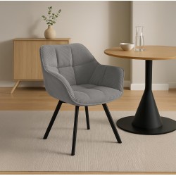 Silla de comedor Jordi Cord gris Silla de comedor Jordi Cord gris