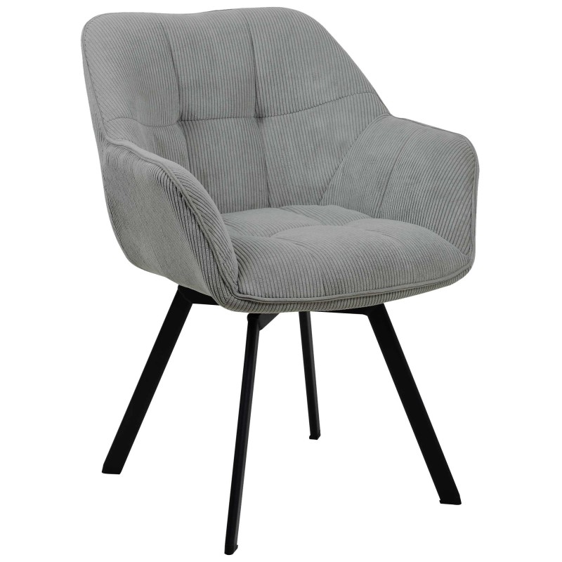 Silla de comedor Jordi Cord gris
