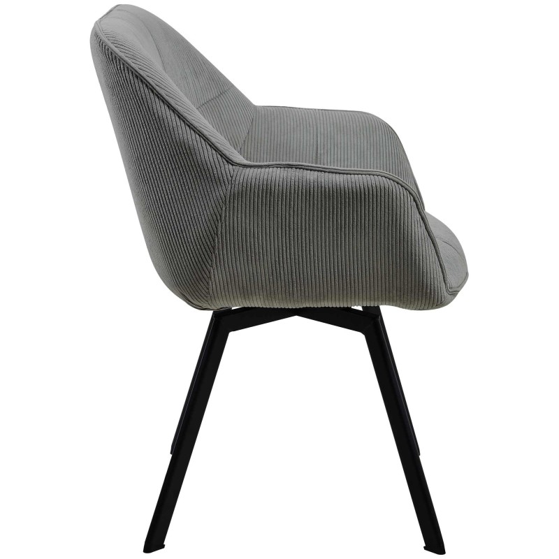 Silla de comedor Jordi Cord gris