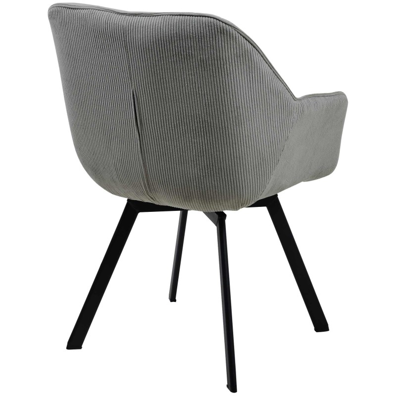 Silla de comedor Jordi Cord gris