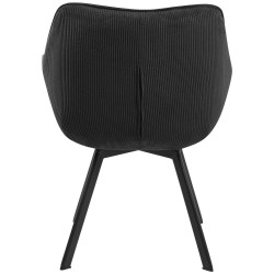 Silla de comedor negra Jordi Cord Silla de comedor negra Jordi Cord