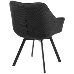 Silla de comedor negra Jordi Cord Silla de comedor negra Jordi Cord