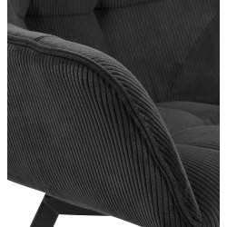 Silla de comedor negra Jordi Cord Silla de comedor negra Jordi Cord