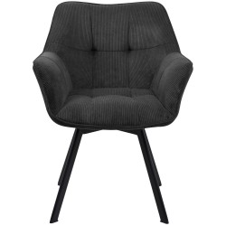 Silla de comedor negra Jordi Cord Silla de comedor negra Jordi Cord