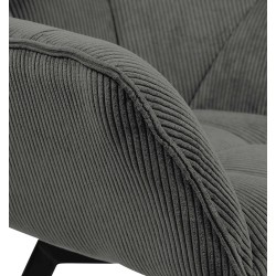Silla de comedor Jordi Cord gris oscuro