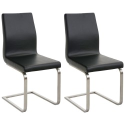 Juego de 2 sillas de comedor Belfort negras