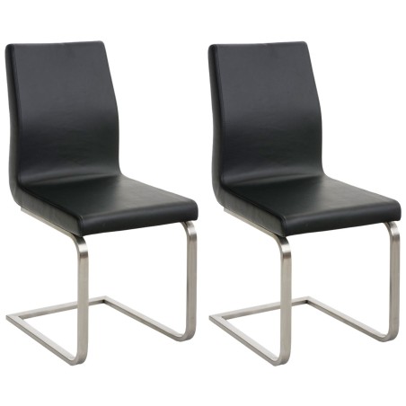Juego de 2 sillas de comedor Belfort negras