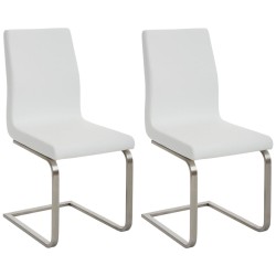 Juego de 2 sillas de comedor Belfort blancas