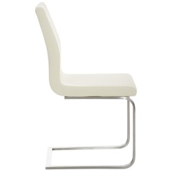 Juego de 2 sillas de comedor Belfort color crema