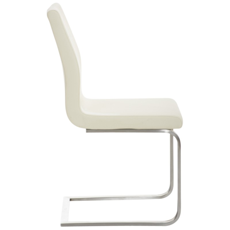 Juego de 2 sillas de comedor Belfort color crema